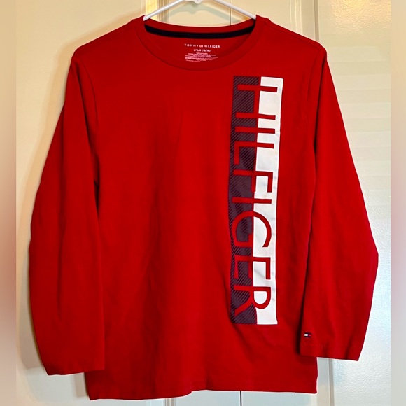 Tommy Hilfiger red long sleeve T-shirt.  Large (16/18) - Picture 1 of 6